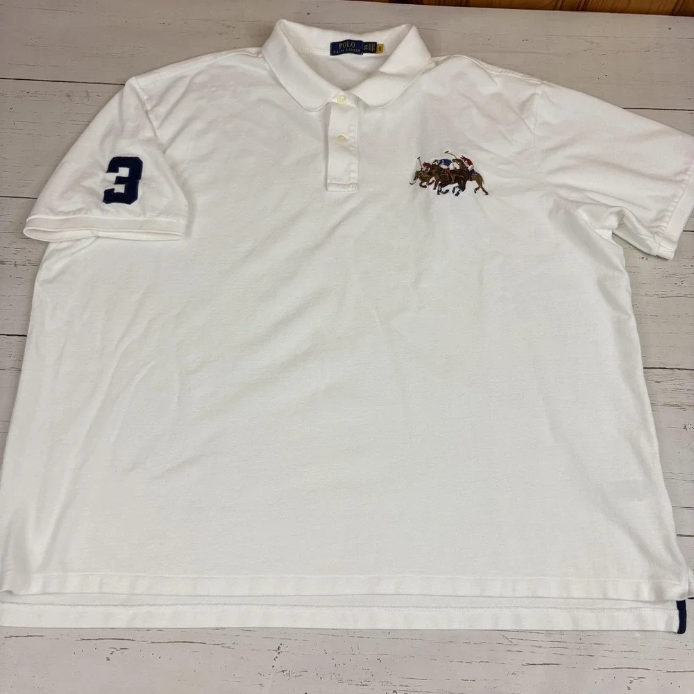 Polo Ralph Lauren Dual Match Triple-Pony Mesh Polo Shirt 4XB Big & Tall